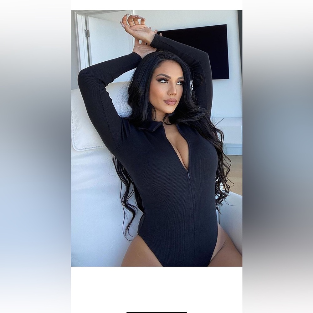 Fn hustle and ribbed bodysuit